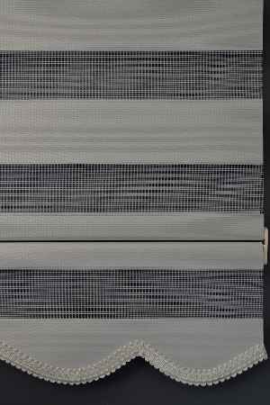 Halim Perdesan Bl-101 Açık Gri Renk Etekli Veya Eteksiz Karartma Zebra Stor Perde
