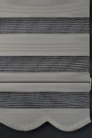 Halim Perdesan Bl-101 Açık Gri Renk Etekli Veya Eteksiz Karartma Zebra Stor Perde