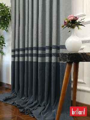 Brillant Süet Pano Fon Perde 180cm Yeni Sezon- Mavi Grimsi-antrasit