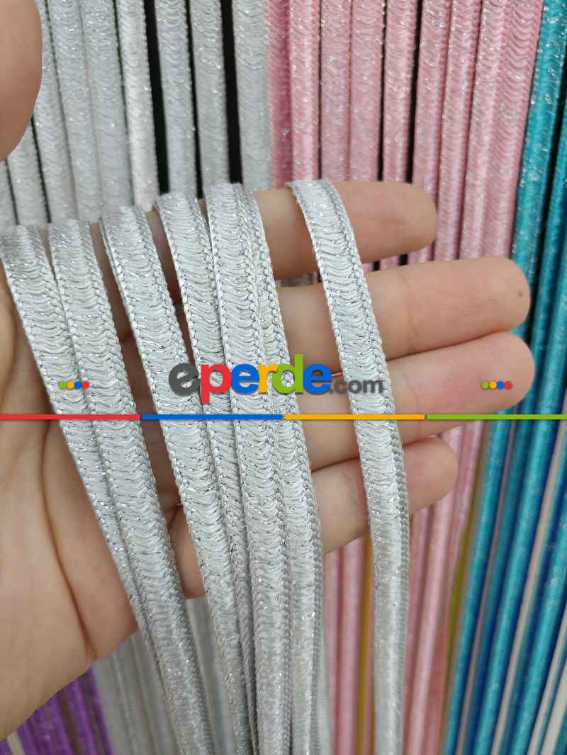 Gri Rengi İp Perde İpek Koza Serisi- Gri-füme-antrasit-gümüş