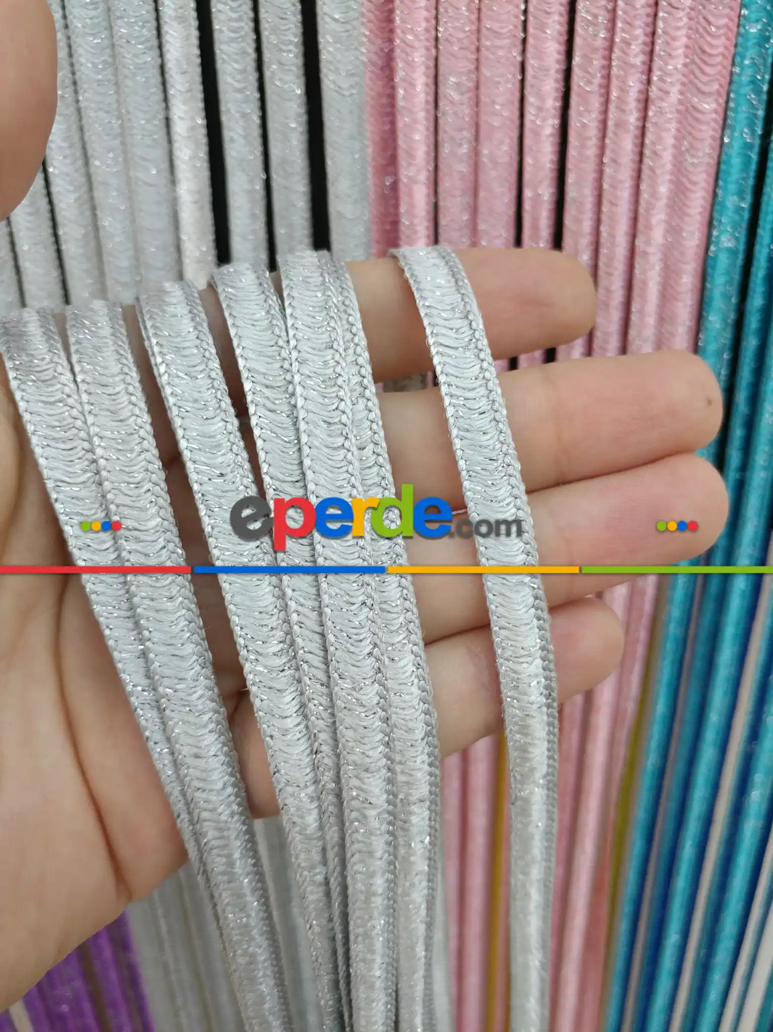 Gri Rengi İp Perde İpek Koza Serisi- Gri-füme-antrasit-gümüş