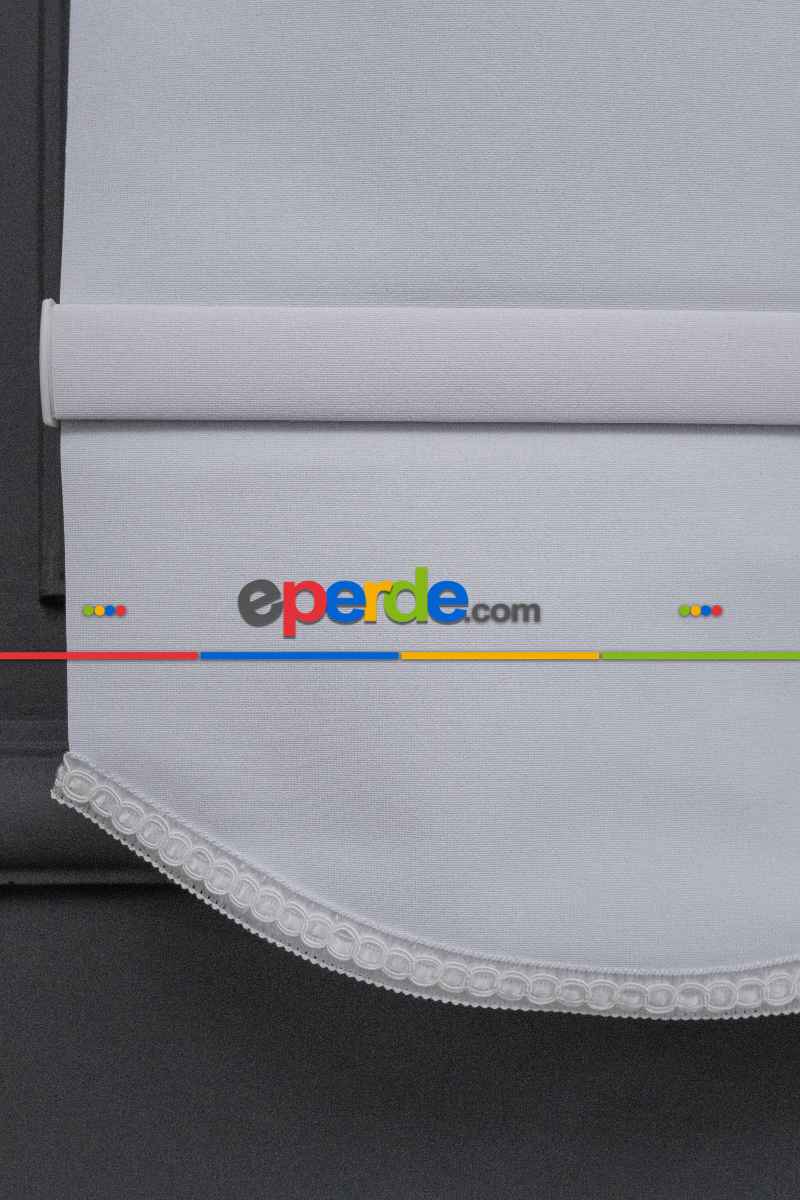 Stor Perde Düz Polyester Stor Güneşlik 1 Kalite Yıkanabilir Çiğ Beyaz