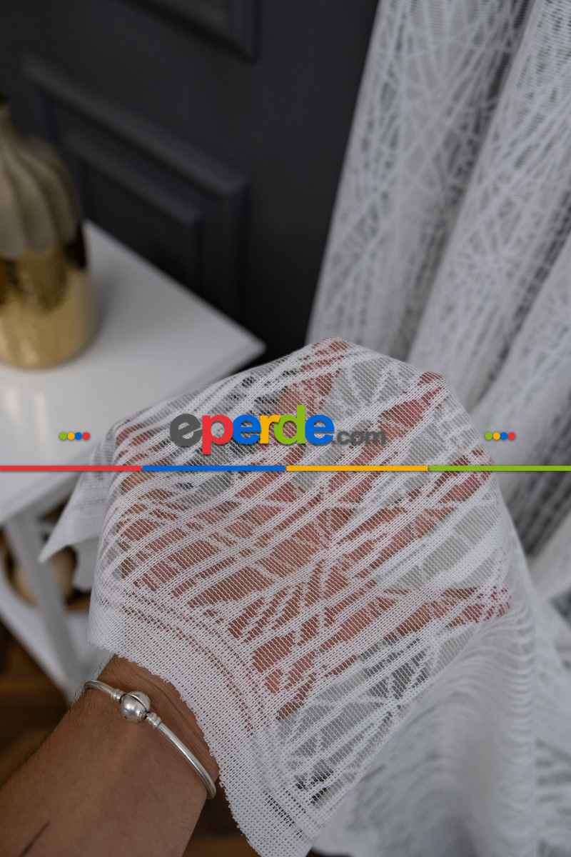 2023 Trend Örme Tül Perde Çok Dökümlü - Ütü İstemez - İtinalı Dikiş