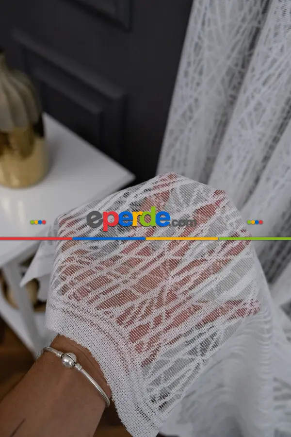 2023 Trend Örme Tül Perde Çok Dökümlü - Ütü İstemez - İtinalı Dikiş