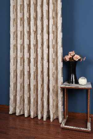 Avantgarde Antrasit Dalgalar Desenli– Modern Jakar Dokuma Fon Perde