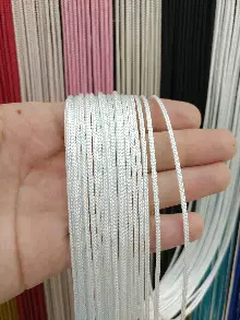 Beyaz Rengi İp Perde Kalın Zincir Serisi- Beyaz