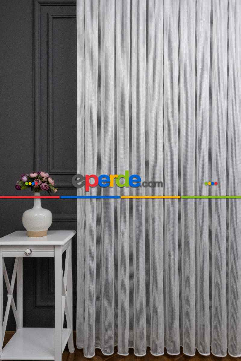 Mutfak - Zincir Çelik Dökümlü Tül Perde - İtinalı Dikiş Garantisi