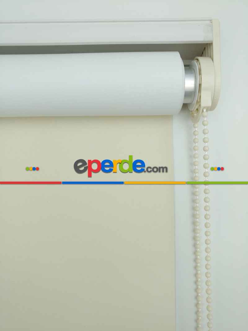 Stor Perde Karartma Blackout (pvc Kaplama) Kalın Dokulu- Krem Koyu