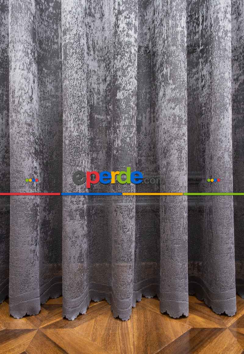 Bulut Tül Exculusive Micro Örgü Tül Perde Gri - Füme - Antrasit