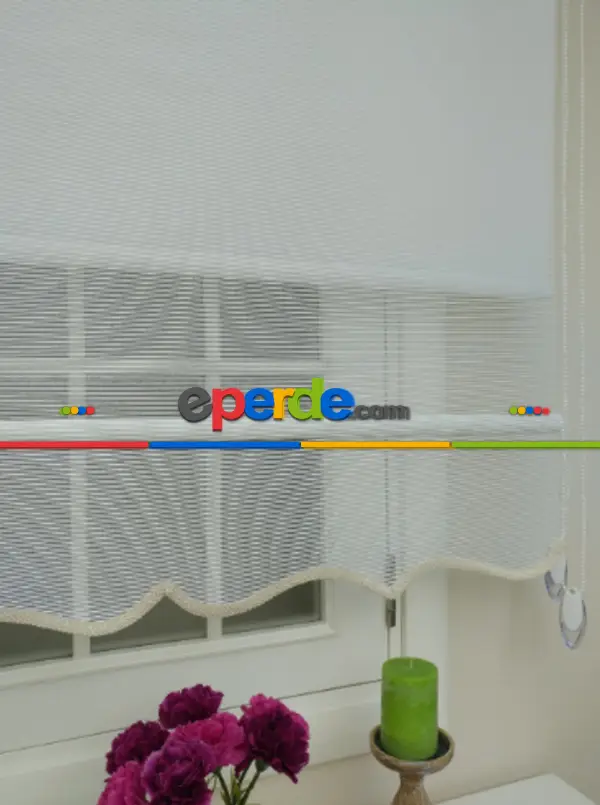 Yeni Sezon Çiftli Sistem Hasır Desen Ekru- Ekru