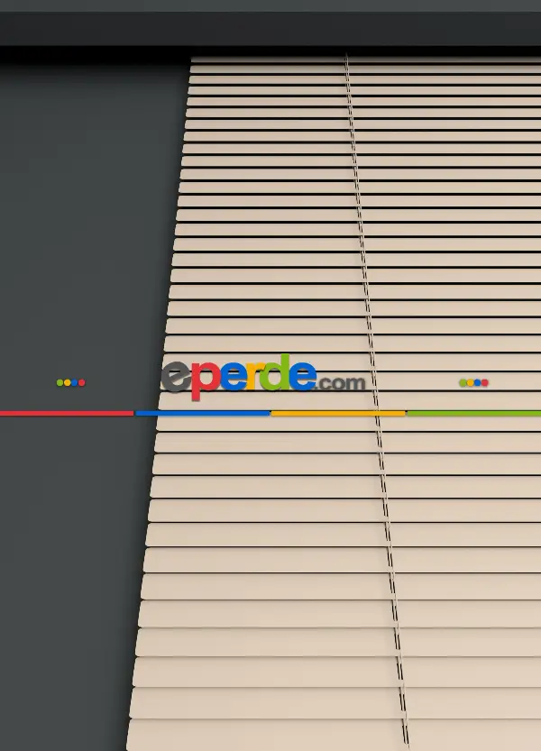 Mutfak - 1. Kalite Açık Yavruağzı - Alüminyum Jaluzi Perde - 25mm Kalınlığında