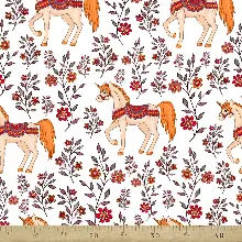 At Desenli Fon Perde Evm577 Kumaşı Kalındır Duck Bezi Değildir- Kırmızı