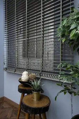 50 Mm Ahşap Jaluzi Perde - Kurdelalı - Redüktörlü- Haki