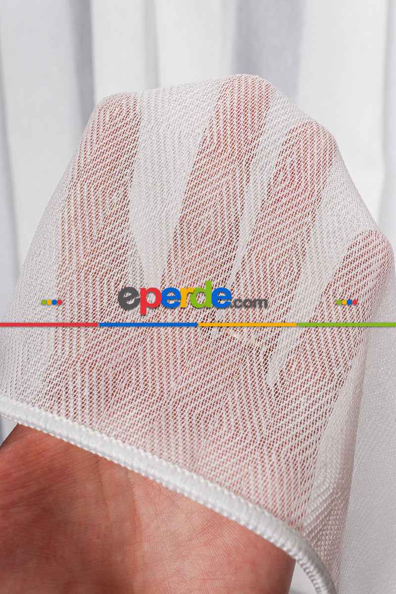 Salon Tül Perde - Balık Sırt Düz Tül Perde Ütü İstemez