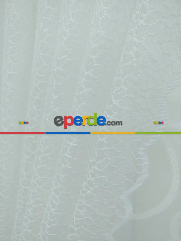 Ekru Kdk Örme Tül Fon Perde#- Ekru