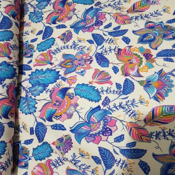 Etnik Desenli Fon Perde Evm354 _e - Kumaşı Kalındır Duck Bezi Değildir.- Lacivert-Mavi-Beyaz-Çok Renkli-Gül Pembe