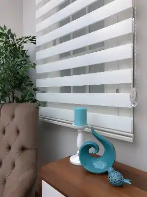 Yüksek Kalite Düz Zebra Perde - Ekru Renk- Ekru