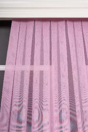 Grek Pembe Renk Düz Tül Perde Pa 7068 - Kurşunlu Tül