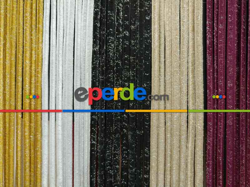 Beyaz Rengi İp Perde İpek Koza Serisi- Beyaz-gümüş