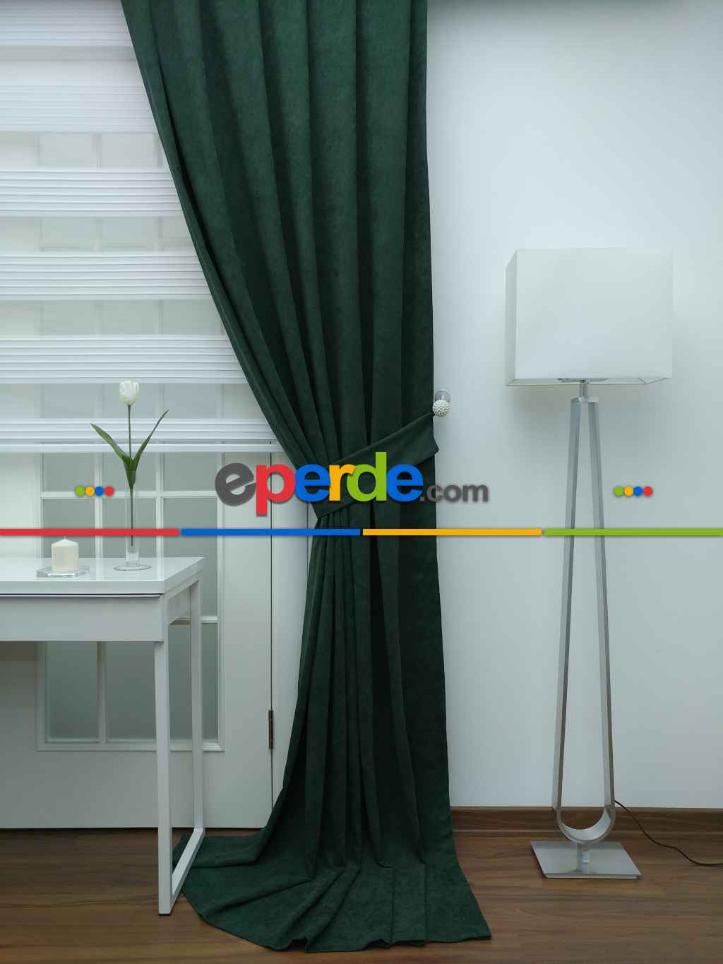 Yeşil - Düz Fon Perde- Yeşil