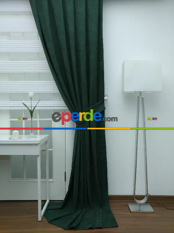 Yeşil - Düz Fon Perde- Yeşil