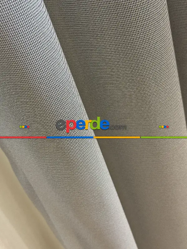 Gri Tül Perde, Ağır Gramajlı Premium Seri, Kurşunlu Tül