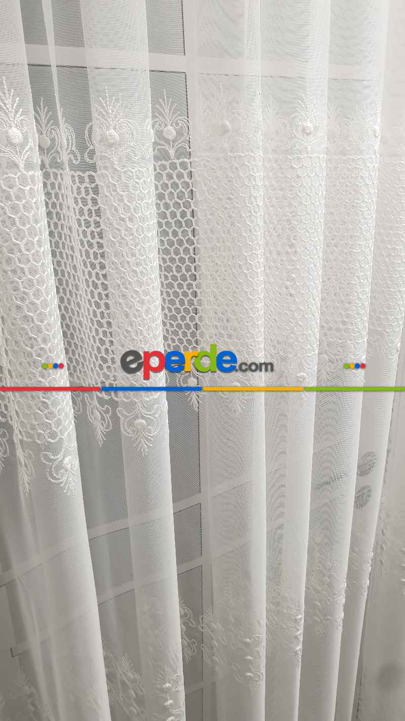 Yatak Odası - Bambu Petek İşleme Ütü İstemez Kırışmaz Tül