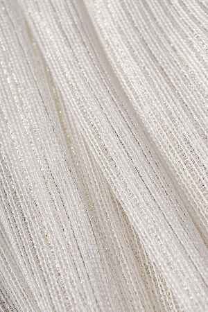 Zümrüt Altın Simli Düz Tül Perde