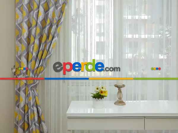 İkat Desenli Fon Perde- Kumaşı Kalındır Duck Bezi Değildir- Gri-Füme-Antrasit-Sarı-Beyaz