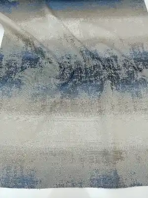 PatineDesenli Buzlu Renk Geçişli Jakar Desenli Salon Fon Perdesi - Turkuaz - Vizon - Bej- Lacivert-bej-vizon Rengi-kahve