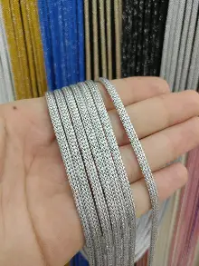 Gri Rengi Simli İp Perde Jumbo Zincir Serisi- Gri-füme-antrasit-gümüş