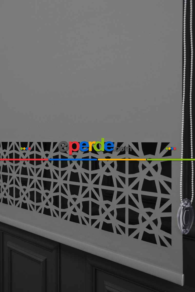 Açık Gri Renk Lazer Kesim Mat Stor Perde (ister Düz - İster Lazer Kesimli Satın Alın)