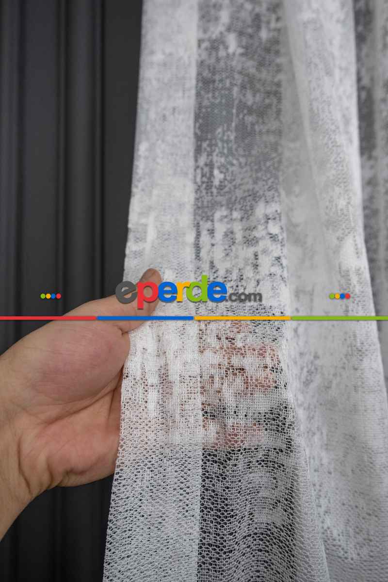 Bulut Tül Exculusive Micro Örgü Tül Perde Beyaz