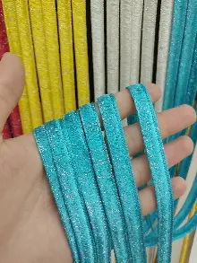 Mutfak İp Perde - Açık Mavi Rengi İp Perde İpek Duble Serisi- Mavi-gümüş