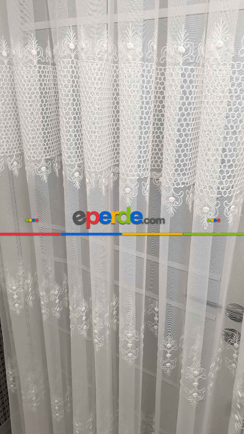 Yatak Odası - Bambu Petek İşleme Ütü İstemez Kırışmaz Tül