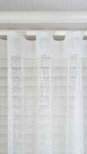 Ekru Etek Bantlı Tül Perde, Ağır Gramajlı Premium Seri