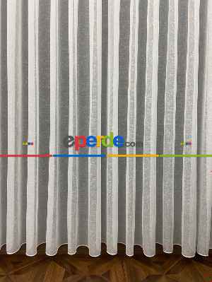 Salon - Natural Keten Tül Birinci Kalite İplikten Özel Üretilmiştir Ütü İstemez