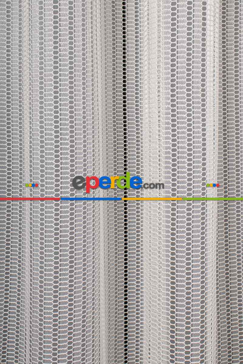 Salon Tül Modelleri - Düz Dantel Zemin Örme Tül Perde Ütü İstemez