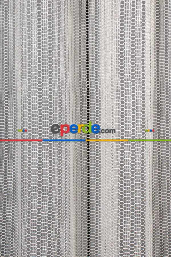 Salon Tül Modelleri - Düz Dantel Zemin Örme Tül Perde Ütü İstemez