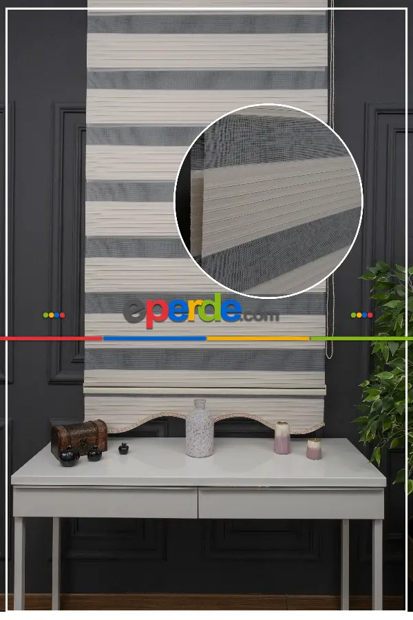 Zebra Perde - Geniş Pileli Zebra Perde