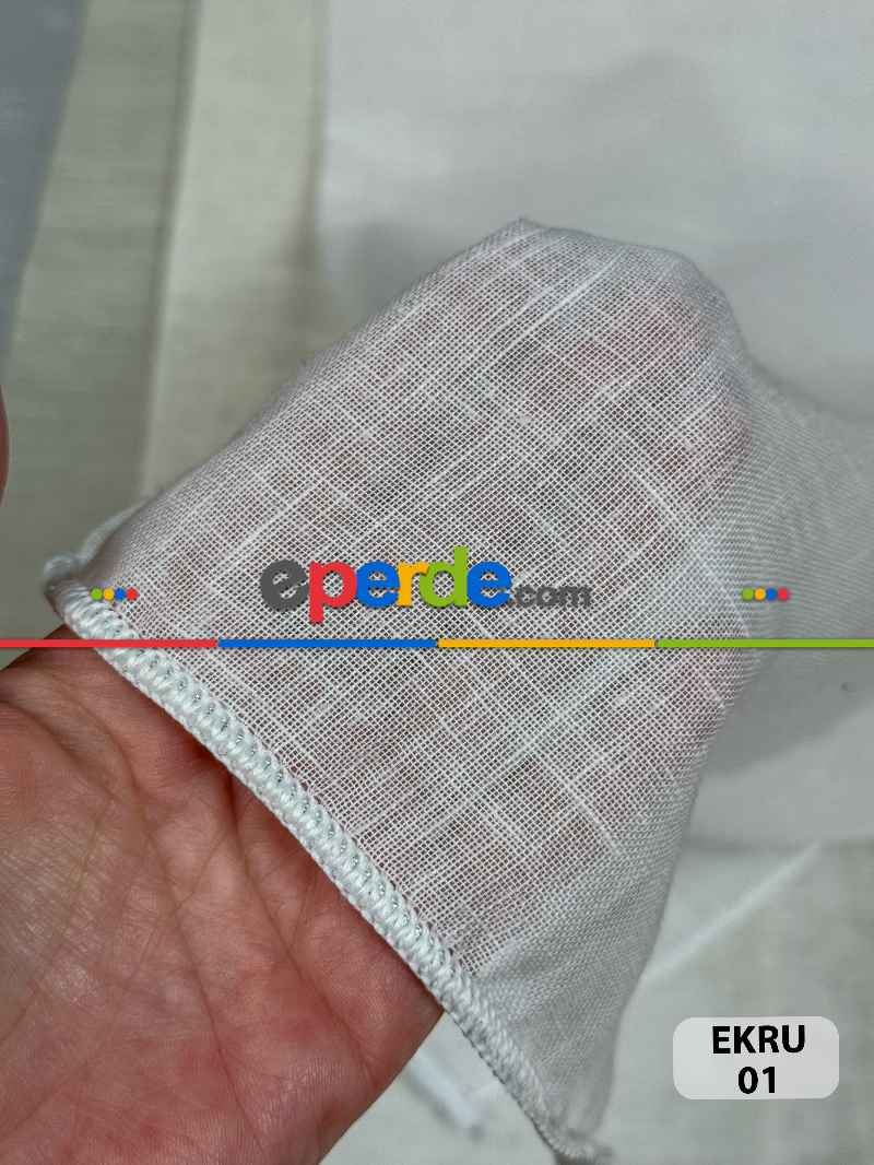 5 Renk İpek Keten Tül Perde, Premium Seri, Kurşunlu Tül