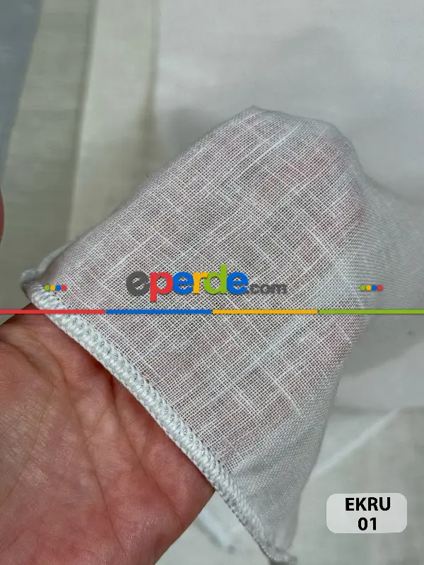 Yatak Odası - 5 Renk İpek Keten Tül Perde, Premium Seri, Kurşunlu Tül