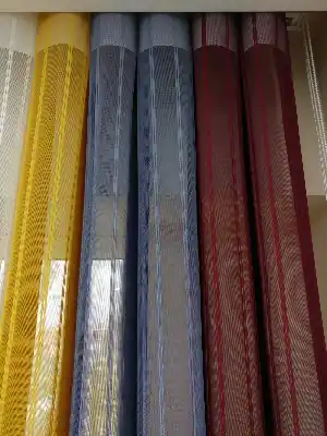 Salon - 1. Kalite Çizgili Tül Dikey Zebra Perde - Ft-35 Bordo , Ft-30 Açık Lila , Ft-16 Hardal , Ft-02 Ekru- Mavi