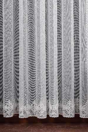 Etek Ucu Nakış İşlemeli Tül Perde