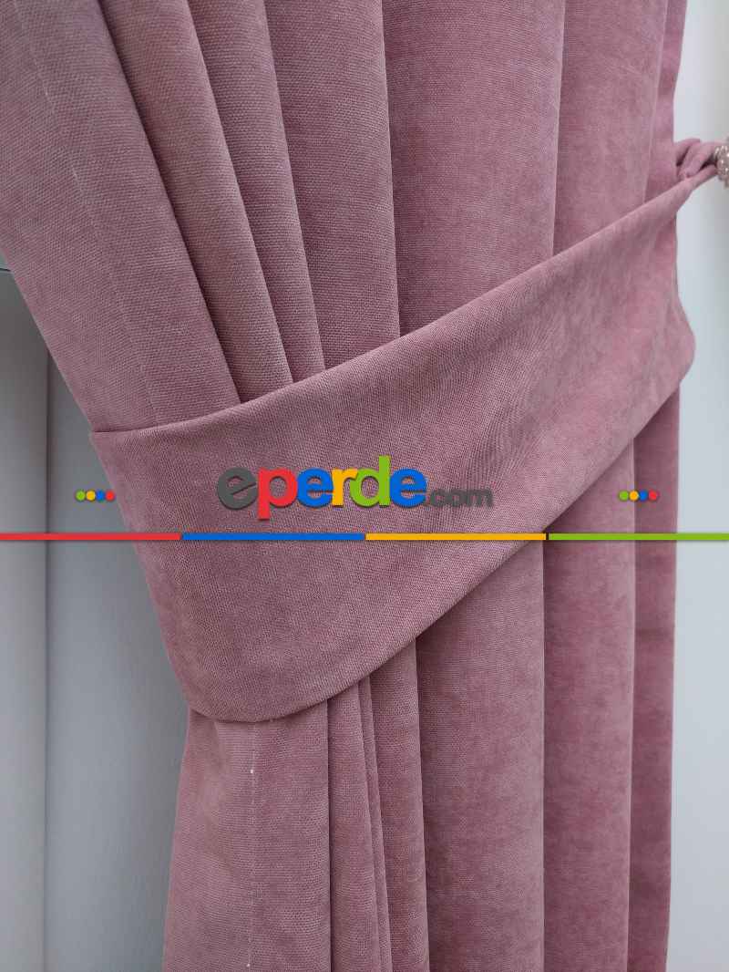 Mutfak - Pembe - Düz Fon Perde 827