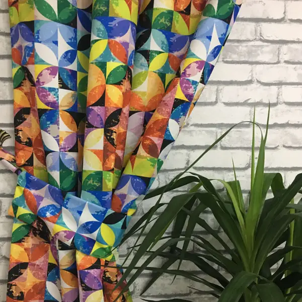 Pop-art Desenli Fon Perde Evm210 -p - Kumaşı Kalındır Duck Bezi Değildir.- Çok Renkli