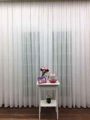 Beyaz - Armür Dokuma Düz Tül Perde- Beyaz - Kurşunlu Tül