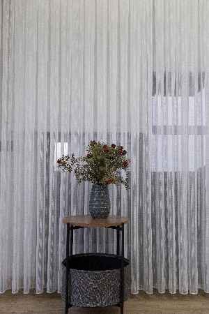 % 50 İndirimli Hazır Ölçü Düz Çizgili Tül - Ütü İstemez 761 H