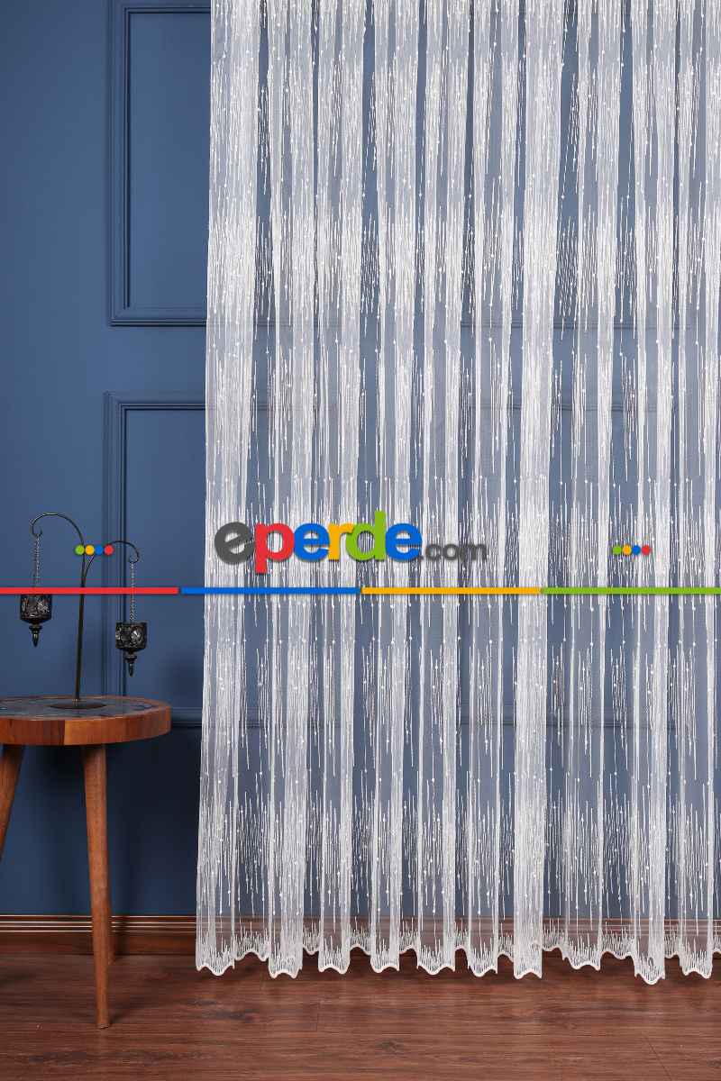 Salon Tül Modelleri - Elit Brode İşlemeli Tül Perde Özel Seri 101