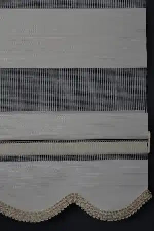 Halim Perdesan Dk-100 Ekru & Beyaz Renk Etekli Veya Eteksiz Zebra Stor Perde
